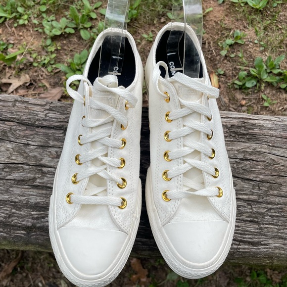 Converse All Star Platform Lift Off White Sneakers Size 8 - Picture 11 of 16